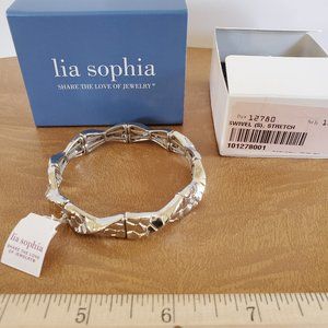 Lia Sophia swivel stretch bracelet in silver